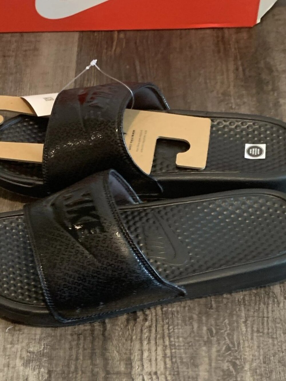 Nike Benassi JDI Men's Cushioned Slide Sandals Black US 11 UK 10 EU45 343880-001 - Picture 4 of 6